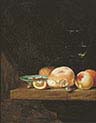 Still Life with Bread Roll and Fruit